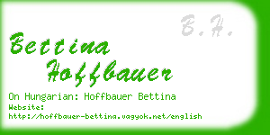 bettina hoffbauer business card